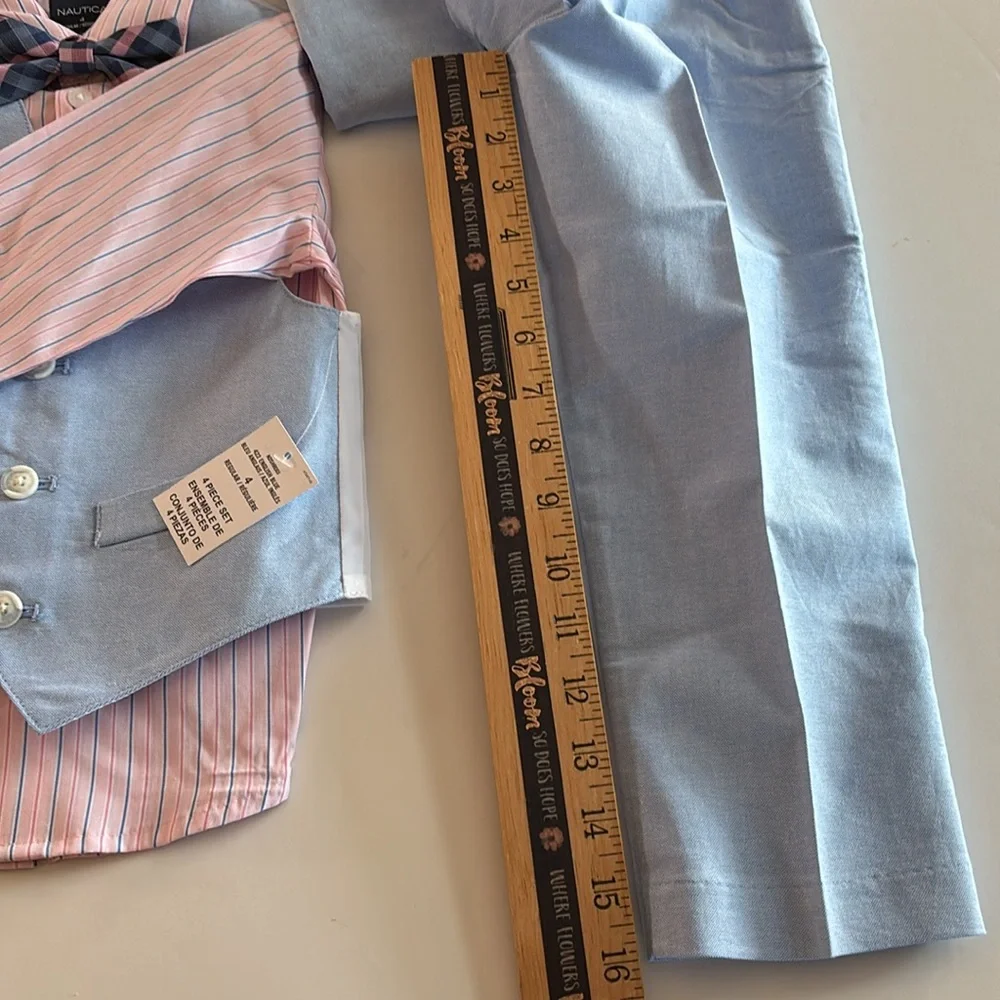 Boys Easter Suit Size 4 Matching Vest and pants Ring Bearer Suit Blue NWT